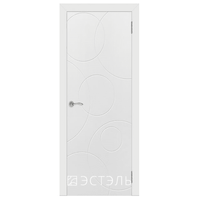 Дверь межкомнатная Эмалированная. Модель Граффити 4 ДГ Белая эмаль