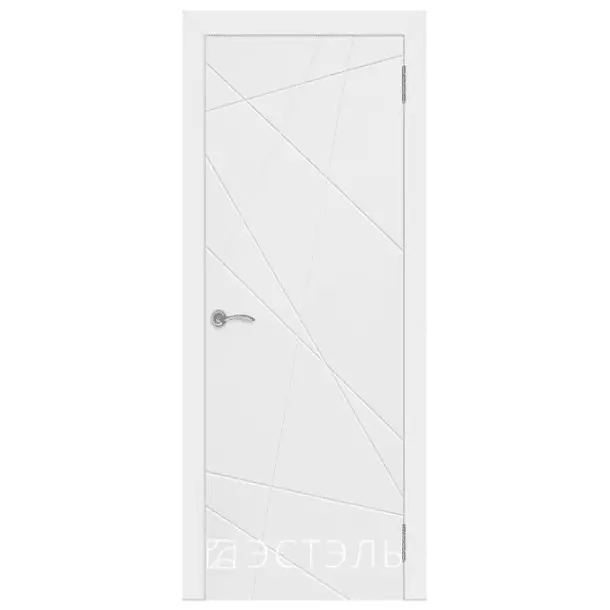 Дверь межкомнатная Эмалированная. Модель Граффити 5 ДГ Белая эмаль