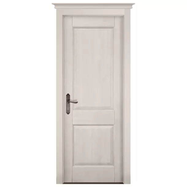 Межкомнатная дверь Массив ольхи Элегия 2. Белый (эмаль)