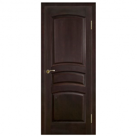 Дверь межкомнатная из массива сосны Модель 16 ДГ Темный лак