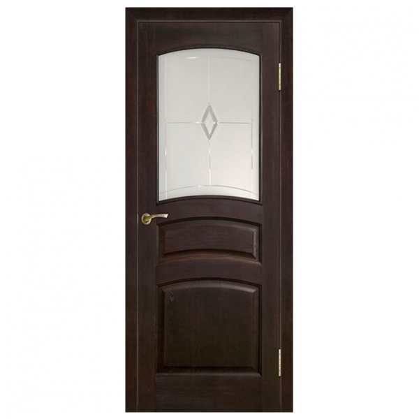 Межкомнатная дверь Массив сосны модель 16 ДО. Темный лак