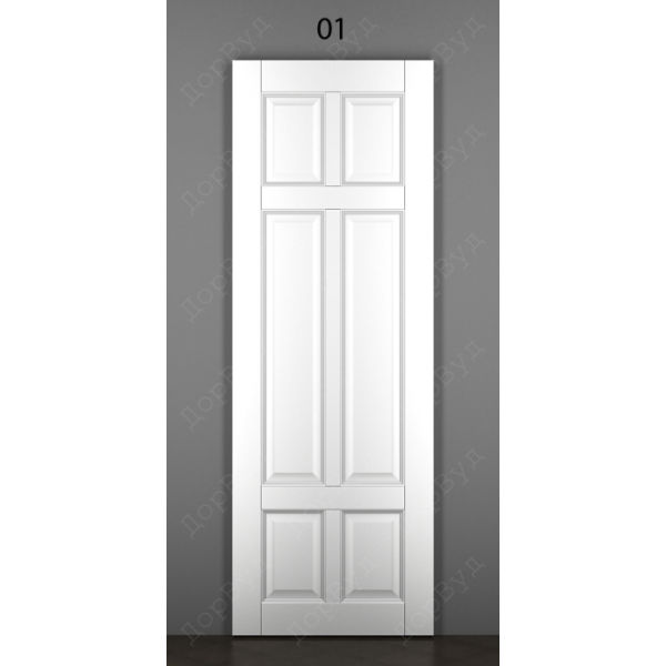 Дверь межкомнатная из массива ольхи Дорвуд. Модель 20 Белая
