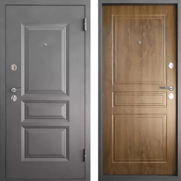 Входная дверь ПРОМЕТ Марс 6 Классика (Дуб темный)