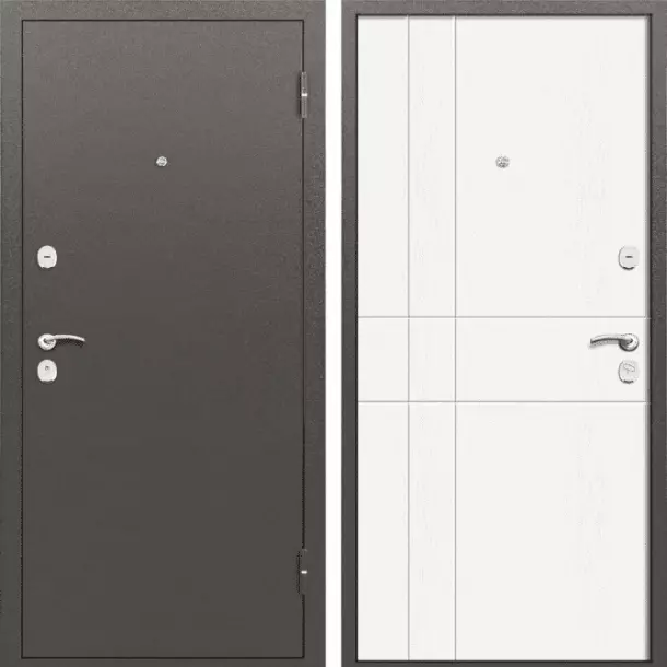 Входная дверь ПРОМЕТ Марс 6 Ясень белый