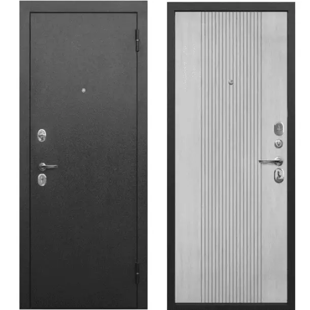 Входная дверь Гарда NOVA Серебро Белый ясень