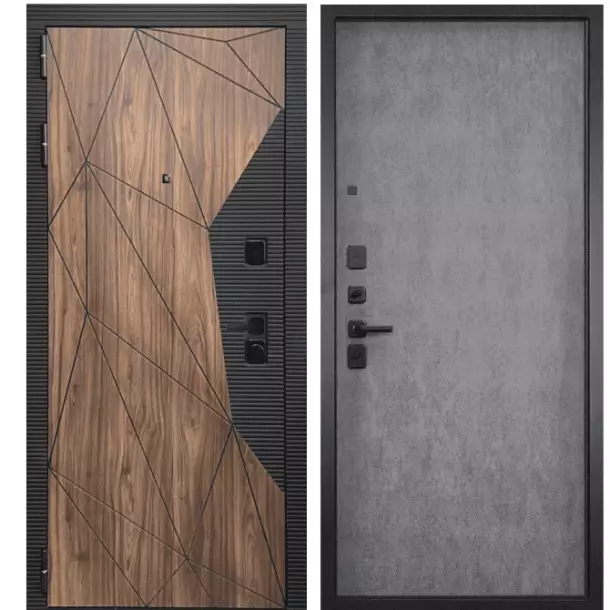 Входная дверь ГРАНИТ Континент 077 бетон