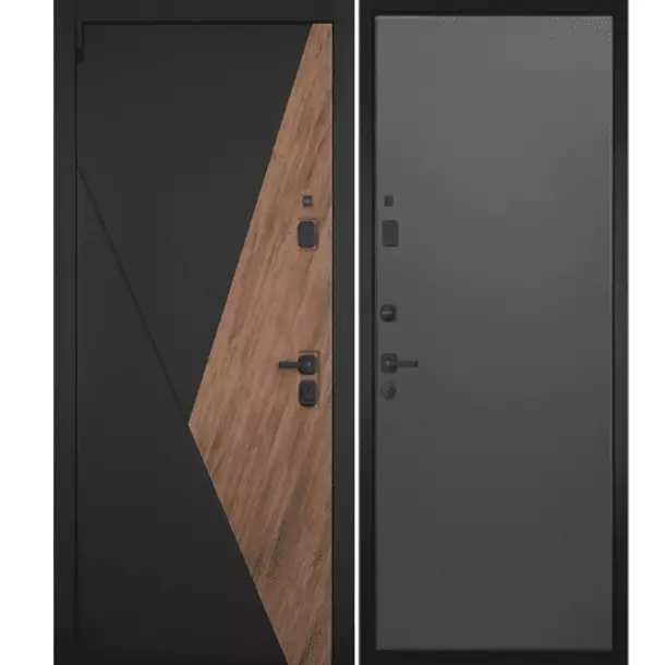 Входная дверь ГРАНИТ Геометрия 077 нубук