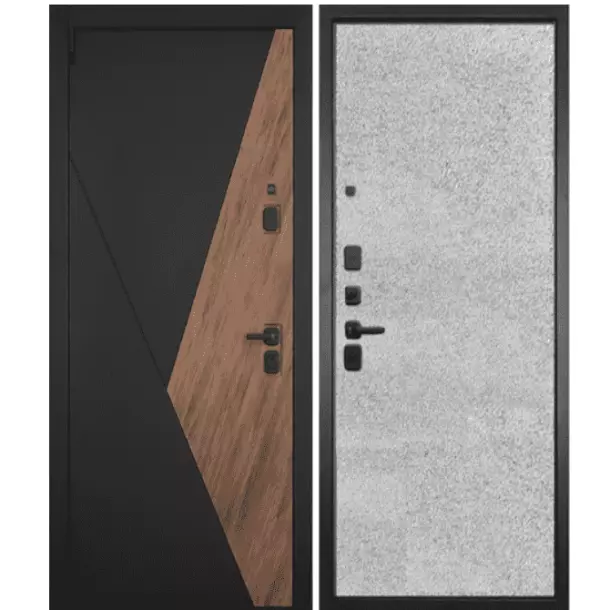 Входная дверь ГРАНИТ Геометрия 077 бетон