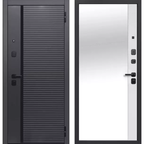 Входная дверь Гарда 7.5 см Черное зеркало