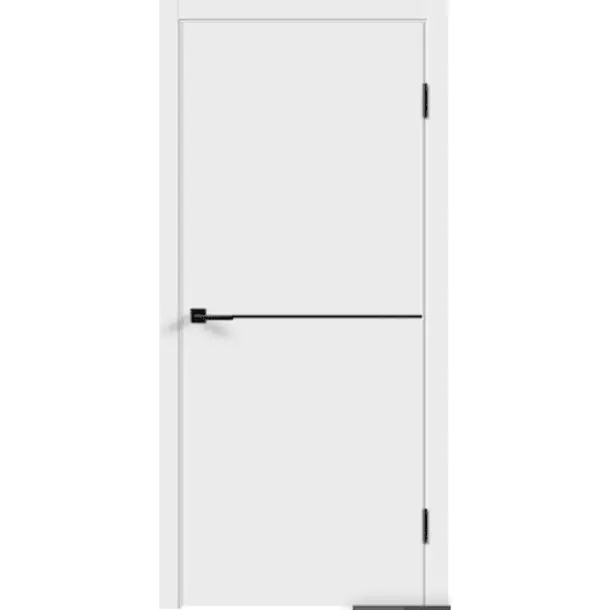 Межкомнатная дверь Экошпон серии Люкс 1 черная кромка