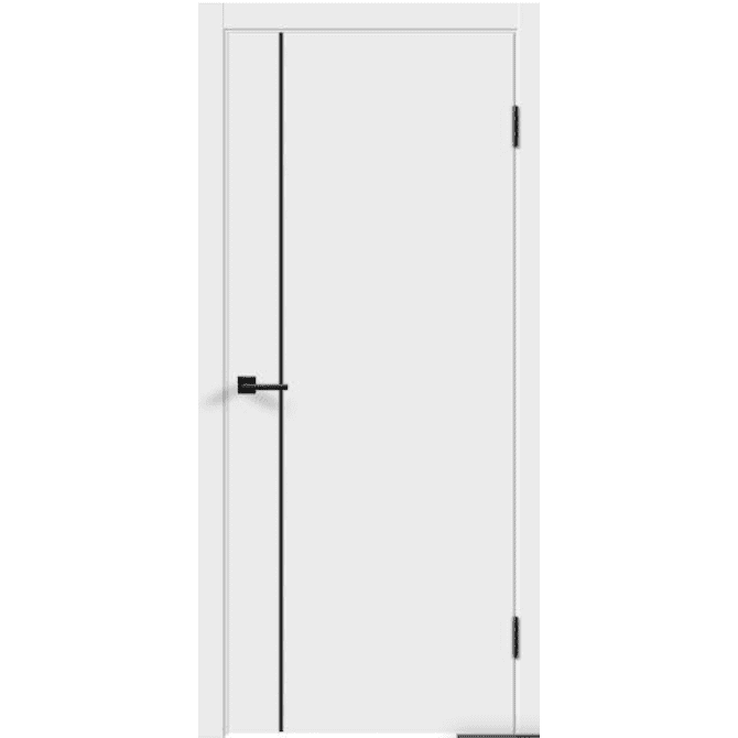 Межкомнатная дверь Экошпон серии Люкс 2 черная кромка