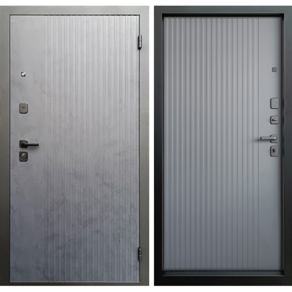 Входная дверь ПРОМЕТ Рона Графит Нубук