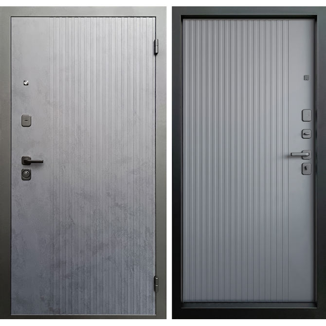 Входная дверь ПРОМЕТ Рона Графит Нубук