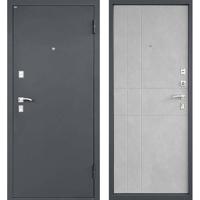 Входная дверь ПРОМЕТ Титан Антеро (Бетон снежный)