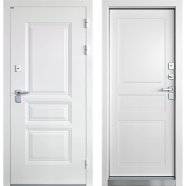 Входная дверь ПРОМЕТ Винтер Терморазрыв (Белый муар)