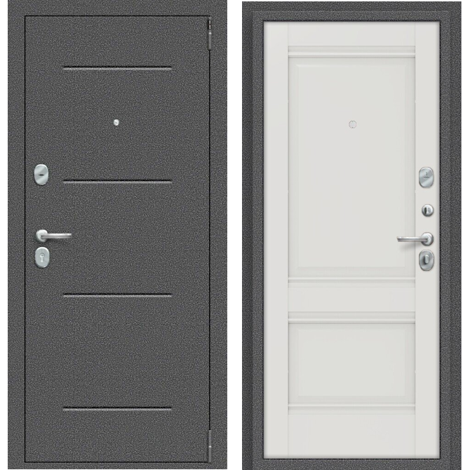 Входная дверь Эльпорта Porta R 104.K42 Антик Серебро/Alaska