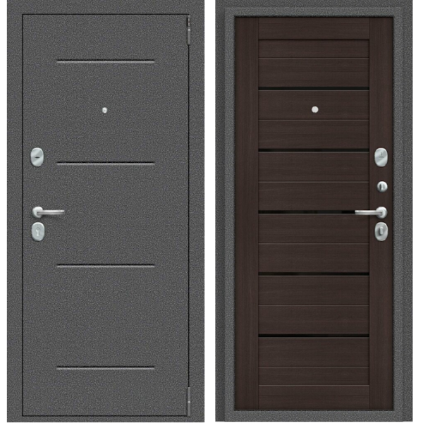 Входная дверь Эльпорта Porta R 104.П22 Антик Серебро/Wenge Veralinga
