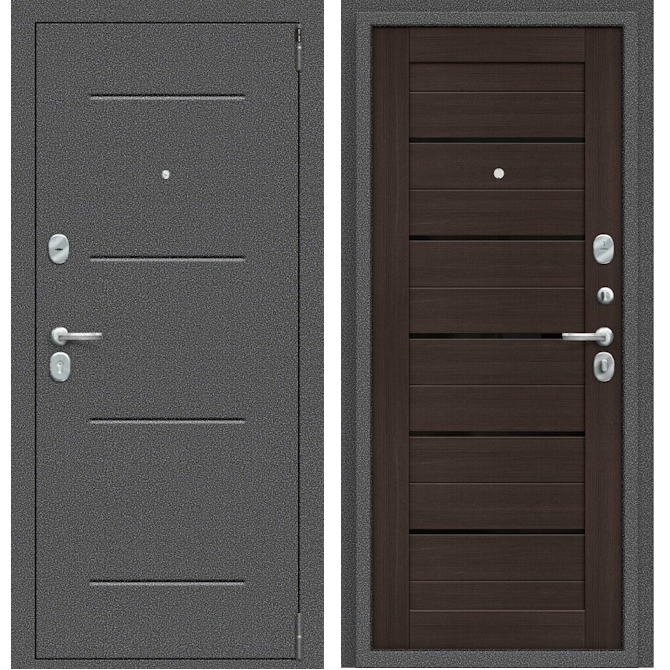Входная дверь Эльпорта Porta R 104.П22 Антик Серебро/Wenge Veralinga