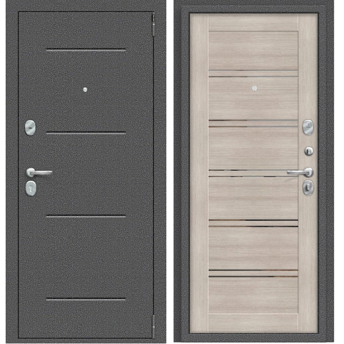 Входная дверь Эльпорта Porta R 104.П28 Антик Серебро/Cappuccino Veralinga