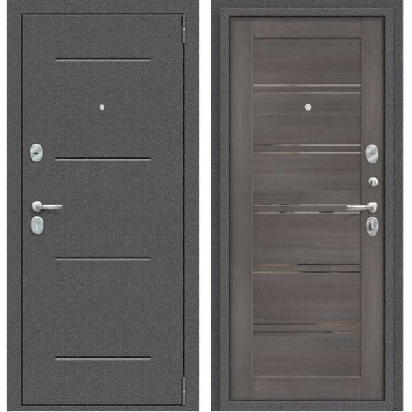 Входная дверь Эльпорта Porta R 104.П28 Антик Серебро/Grey Veralinga