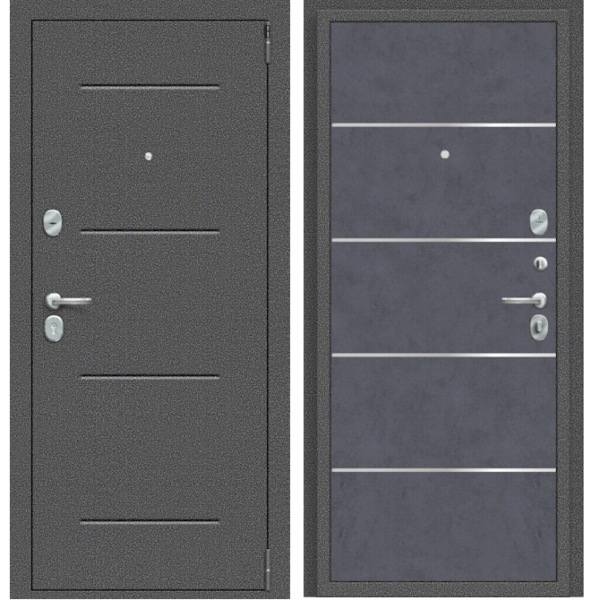 Входная дверь Эльпорта Porta R 104.П50 (IMP-6) Антик Серебро/Graphite Art