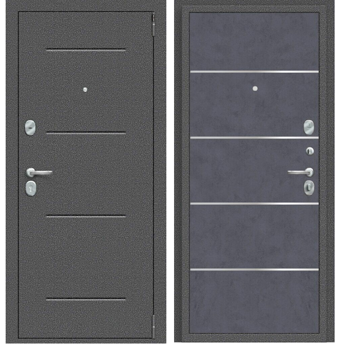 Входная дверь Эльпорта Porta R 104.П50 (IMP-6) Антик Серебро/Graphite Art