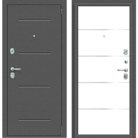 Входная дверь Эльпорта Porta R 104.П50 (IMP-6) Антик Серебро/Super White