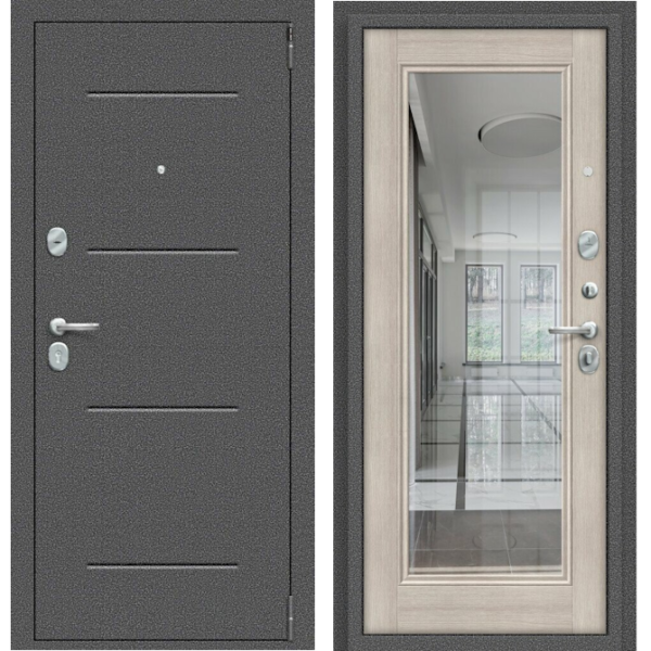 Входная дверь Эльпорта Porta R 104.П61 Антик Серебро/Cappuccino Veralinga