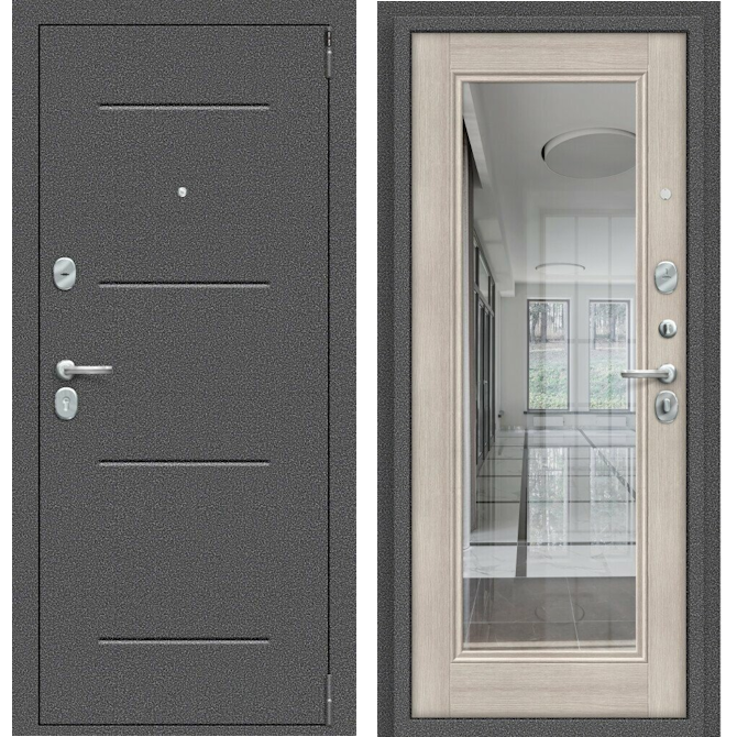 Входная дверь Эльпорта Porta R 104.П61 Антик Серебро/Cappuccino Veralinga