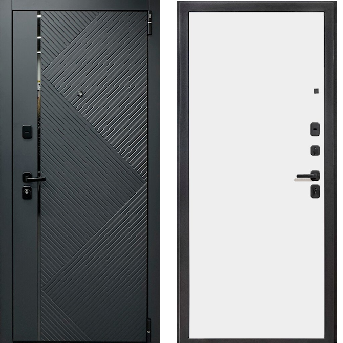 Входная дверь Эльпорта Porta R 87.50.1 Graphite Pro/Super White