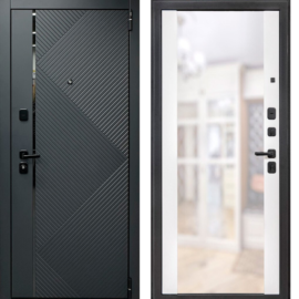 Входная дверь Эльпорта Porta R 87.П05 Graphite Pro/Shellac White