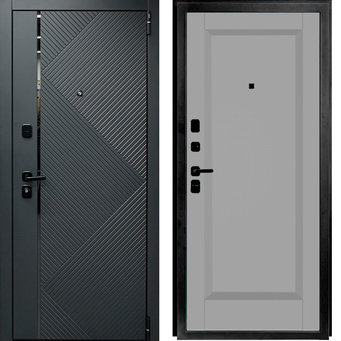 Входная дверь Эльпорта Porta R 87.П1 Graphite Pro/Nardo Grey