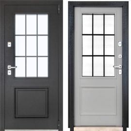 Входная дверь Эльпорта Porta T 402СП.К13 Букле Графит/Nardo Grey