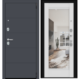 Входная дверь Эльпорта Porta R 4.K41 Graphite Pro/Alaska