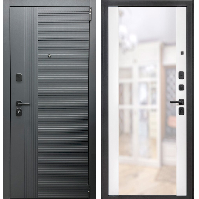 Входная дверь Эльпорта Porta R 89.П05 Graphite Pro/Shellac White