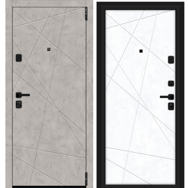Входная дверь Эльпорта M 15.15 Grey Art/Snow Art