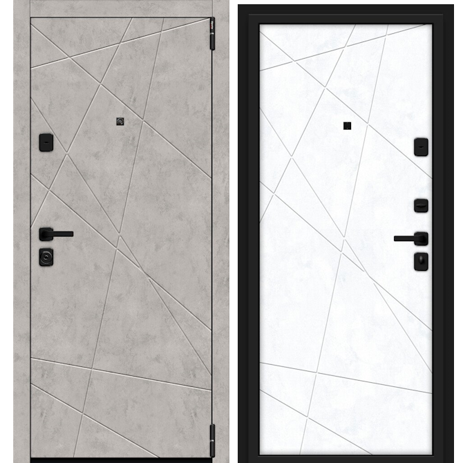 Входная дверь Эльпорта M 15.15 Grey Art/Snow Art