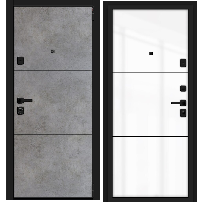 Входная дверь Эльпорта M П50.П50 (AB-4) Dark Concrete/Angel