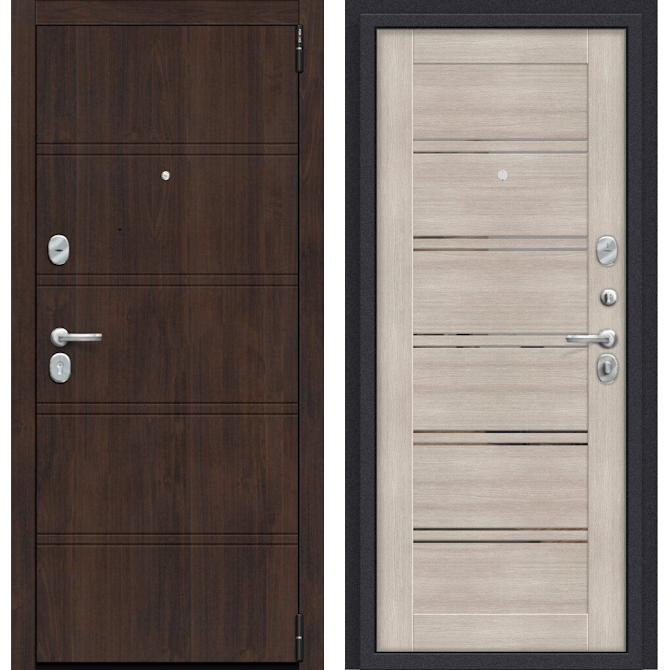Входная дверь Эльпорта Porta R 8.П28 Almon 28/Cappuccino Veralinga