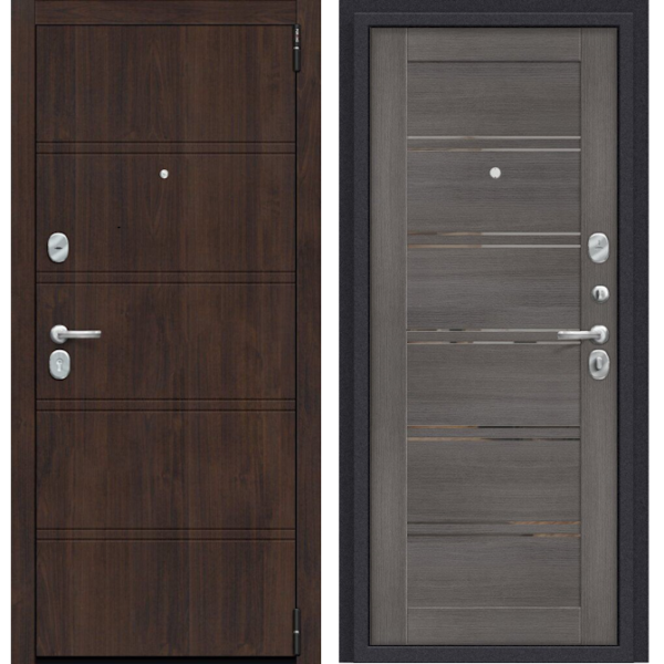 Входная дверь Эльпорта Porta R 8.П28 Almon 28/Grey Veralinga