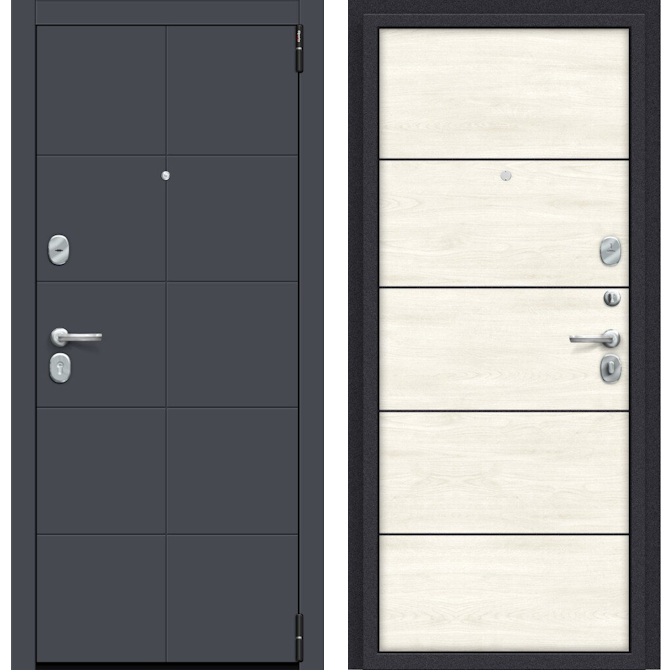 Входная дверь Эльпорта Porta S 10.П50 (AB-6) Graphite Pro/Nordic Oak