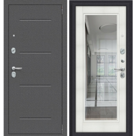 Входная дверь Эльпорта Porta S 104.П61 Антик Серебро/Bianco Veralinga