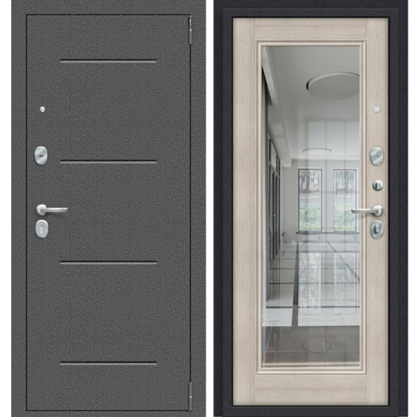 Входная дверь Эльпорта Porta S 104.П61 Антик Серебро/Cappuccino Veralinga