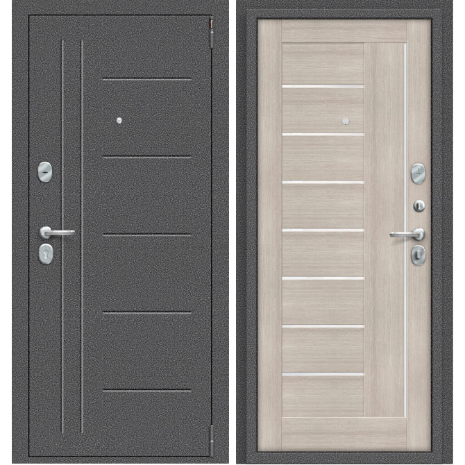 Входная дверь Эльпорта Porta S 109.П29 Антик Серебро/Cappuccino Veralinga