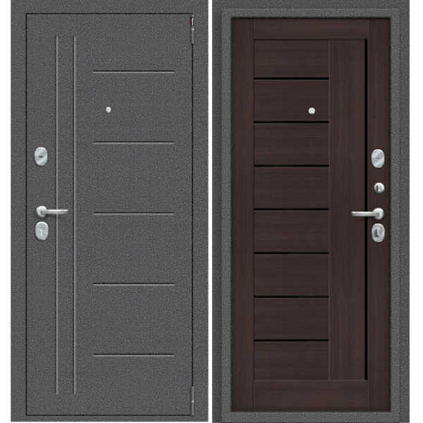 Входная дверь Эльпорта Porta S 109.П29 Антик Серебро/Wenge Veralinga