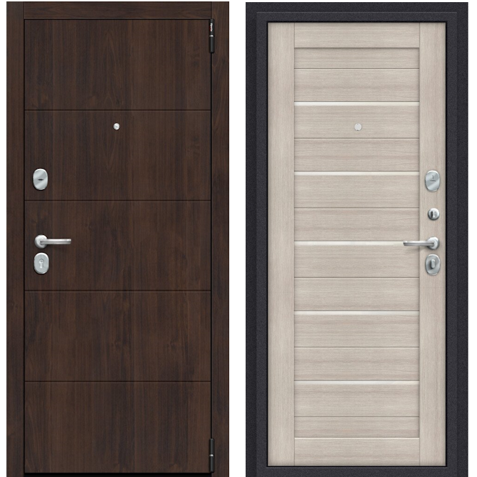 Входная дверь Эльпорта Porta S 4.П22 Almon 28/Cappuccino Veralinga