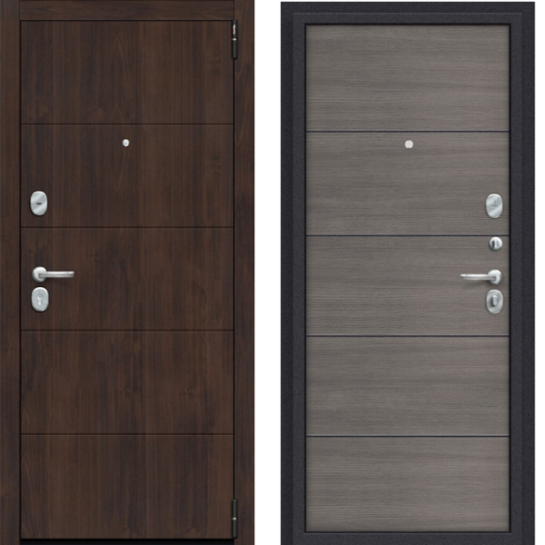 Входная дверь Эльпорта Porta S 4.П50 (AB-6) Almon 28/Grey Veralinga