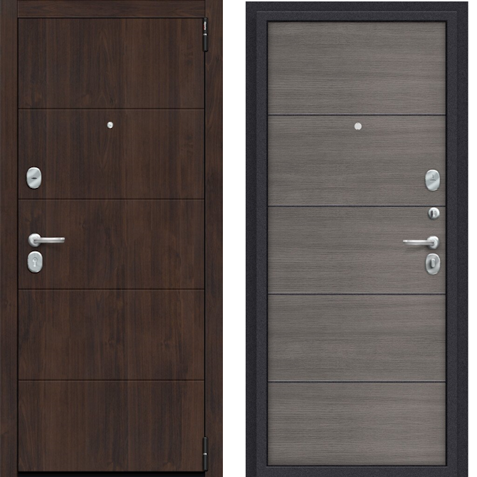 Входная дверь Эльпорта Porta S 4.П50 (AB-6) Almon 28/Grey Veralinga