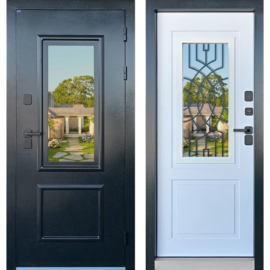 Входная дверь ПРОМЕТ Винтер Панорама