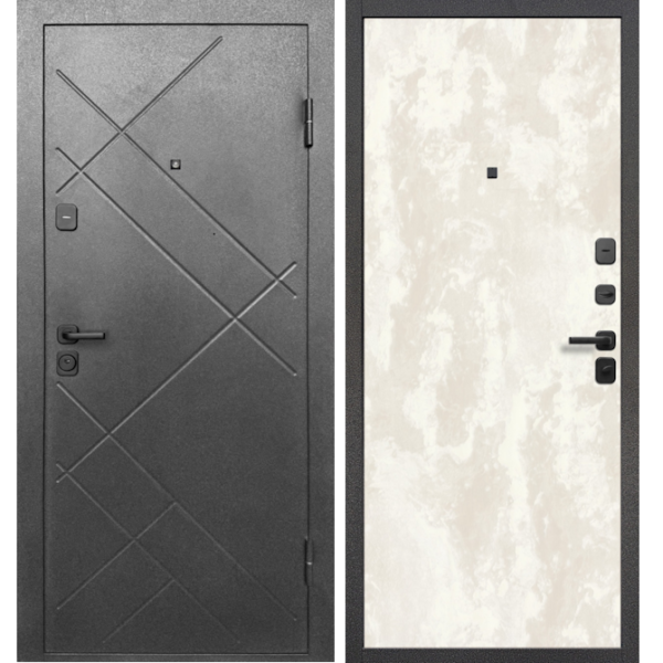 Входная дверь RONIN 7 Штамп Букле Перламутр